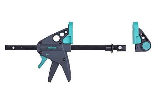 wolfcraft Werktischspanner PRO 65-150-W I 3036000 I Zum Spannen auf allen Tischen mit...