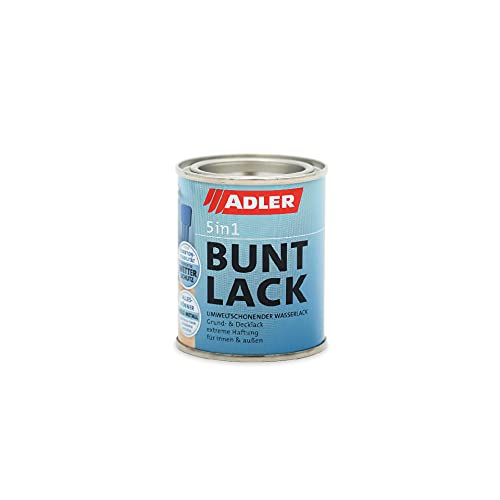 ADLER 5in1 Buntlack für Innen und Außen - 125ml- Wetterfester Lack und Grundierung für Holz,...