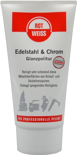 ROTWEISS 5450 Edelstahl & Chrom Glanzpolitur 150 ml