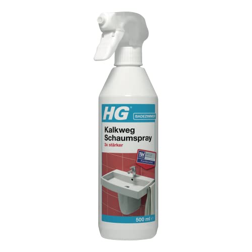 HG Kalkweg Schaumspray 3x stärker, extra starker Kalkreiniger, Entfernt hartnäckige Kalkflecken &...