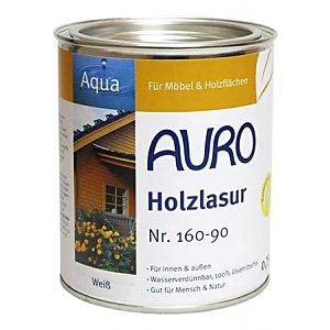 AURO Holzlasur Aqua Nr. 160-90 Weiß, 0,75 Liter