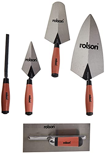 Rolson Tools 52489 Maurerkellen-Set mit weichem Griff, 5-teilig