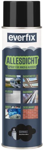 EVERFIX Allesdicht Spray (500 ml, schwarz) Dichtspray wasserdicht, Flüssigkunststoff, flüssiger...