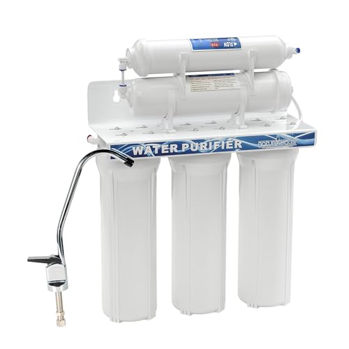 Naturewater NW-PR305 5-Stufenfilter mit Wasserhahn, 2,5m Schlauch, Kurzdreiwegeventil und Kugelhahn