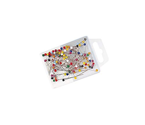 Wedo 56599 Buntkopf Stecknadeln (Kopfdurchmesser 3 mm, Nadellänge, 30 mm) 100 Stück, sortiert,...