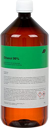 1L Ethanol 99%, Synthetische Qualität, vergällt, ideal im Haushalt oder als Brennstoff (1 L)