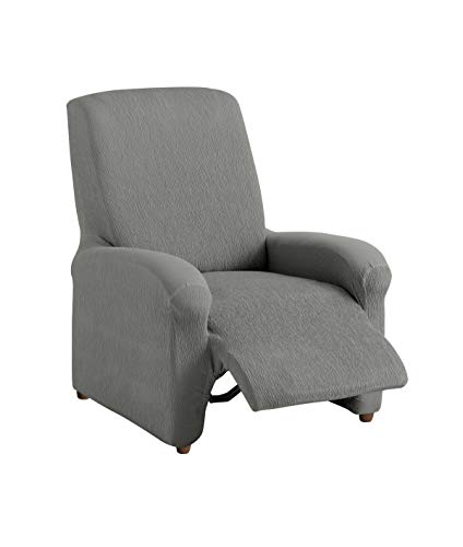 Textil-home Stretchhusse für Relaxsessel Komplett TEIDE, 1 Sitzer - 70 a 100Cm. Farbe Grey