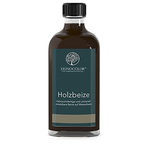 Lignocolor Holzbeize (100 ml, Nussbaum dunkel) umweltfreundliche Beize auf Wasserbasis für Holz