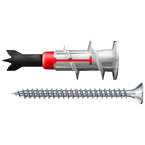 fischer DUOBLADE S, selbstbohrender Gipskartondübel mit Spanplattenschraube, starker Dübel für...