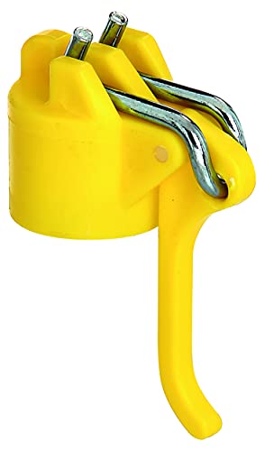 Gah-Alberts 654252 Leinenspannerkopf für Wäschepfähle, aus Kunststoff, für Rohr- ø 44 mm, gelb