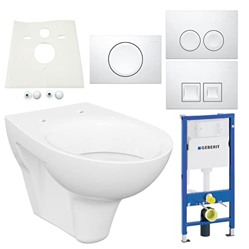 Geberit Duofix Vorwandelement Design WC mit Beschichtung WC Sitz SoftClose Drückerplatte...