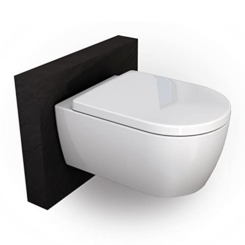 BERNSTEIN Design Wand WC spülrandlos Hänge WC Set Toilette mit abnehmbaren Deckel WC sitz mit...