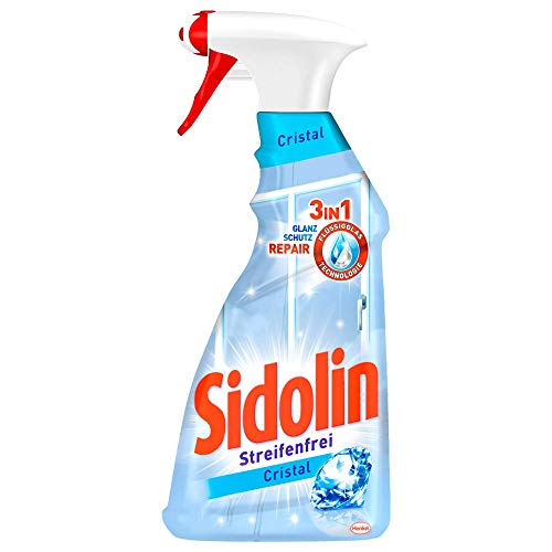 Sidolin Cristal, Glasreiniger, Sprühflasche, für einen perfekten Glanz und gegen Mikrorisse, 1...
