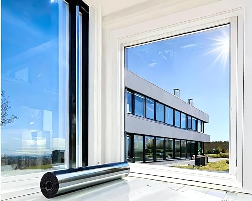 MARAPON® Sonnenschutzfolie Fenster innen [90x200 cm] Fensterfolie Sonnenschutz von innen...