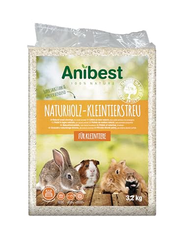 Anibest Kleintierstreu, 100 % natürliche Einstreu für Kaninchen, Hamster, Meerschweinchen & Co,...
