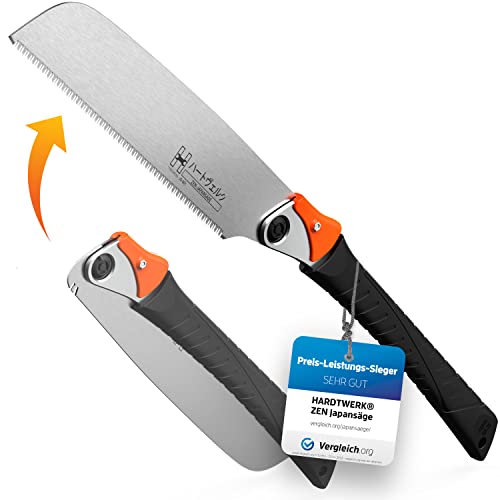 HARDTWERK Zen Japansäge klappbar (Kataba) 240 mm aus SK4 Karbonstahl für Heimwerker & Gewerbe -...