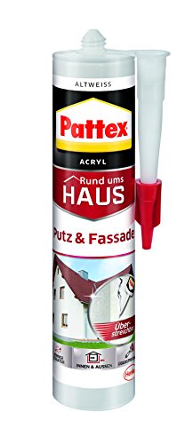 Pattex Putz und Fassade Acryl, für Innen und Außenanwendung, überstreichbar mit körniger...