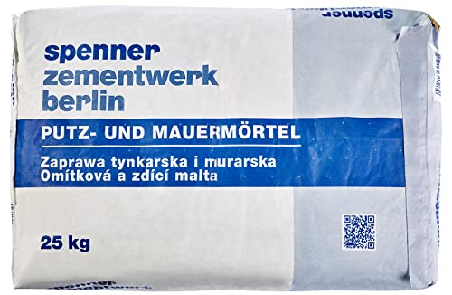 Putz- und Mauermörtel 25KG zur Herstellung von Mauerwerk aus Ziegelsteinen, Porenbetonsteinen,...