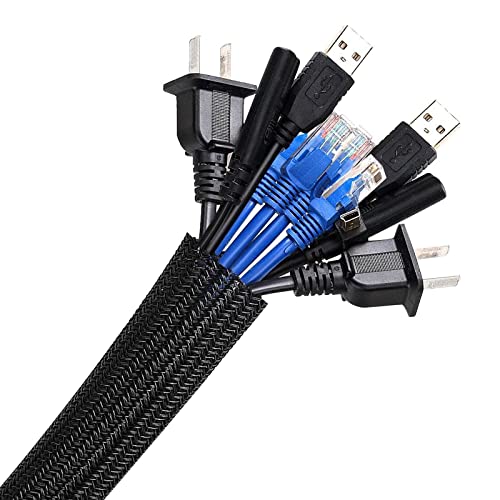 AGPTEK 3m Kabelschlauch, 12-20mm selbstschließend Kabelkanal, Flexibler gewebter Kabelmantel,...