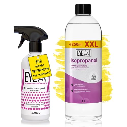 NEU: Isopropanol IPA 99,9% – Reinigungsalkohol 1 Liter für Küche, Haushalt, Kosmetik und...