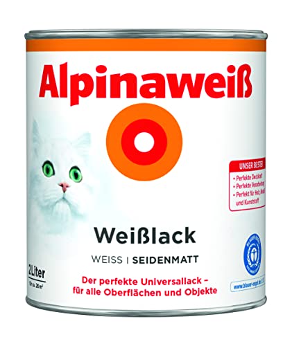Alpina Weißlack 2 Liter seidenmatt
