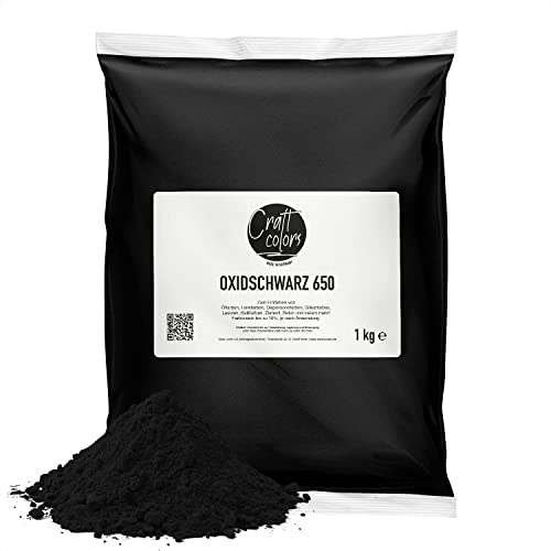 Farbpigment Oxidschwarz Eisenoxid | 1 KG | Made in Germany, hochwertiges Pigmentpulver zum...