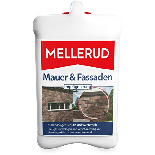 MELLERUD Mauer & Fassaden Imprägnierung | 1 x 2,5 l | Wirksamer Langzeitschutz vor Verschmutzungen...