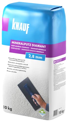 Knauf Mineralputz Diamant 2,8-mm Körnung – mineralischer Dekor-Putz, als Decken-, Wand-Belag oder...