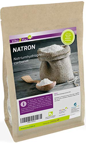 Natron Pulver 2kg - Backpulver - Natriumhydrogencarbonat - Natriumbicarbonat - Lebensmittelqualität...