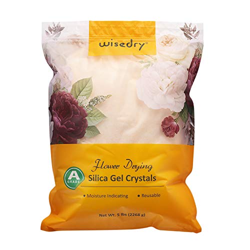 Wisedry Silicagel für Trocknen Blümen 5 LBS (2.2KG), Feine Kristalle  1mm, Silica Gel mit...