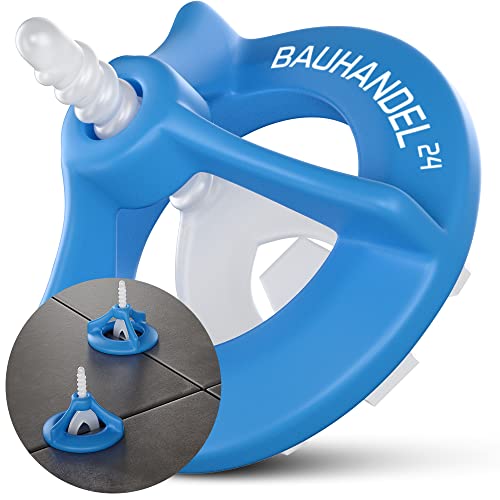 Bauhandel24 - Fliesenverlegehilfe Set 2mm, 200-teiliges Nivelliersystem, Verlegehilfe Gewindehauben,...