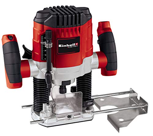 Einhell Oberfräse TC-RO 1155 E (1100 W, Ø 6 und 8 mm, Drehzahlregelung, Parallelanschlag,...