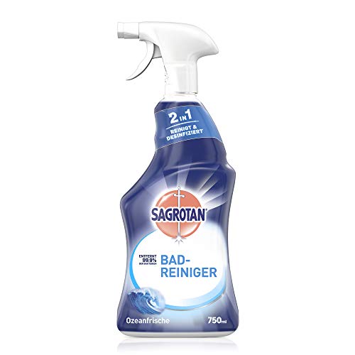Sagrotan Bad-Reiniger Ozeanfrische – 2in1 Desinfektionsreiniger mit Antischmutzfilm für...