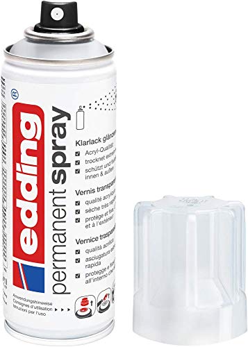 edding 5200 Permanentspray Klarlack - transparent glänzend - 200 ml - Acryllack für ein...