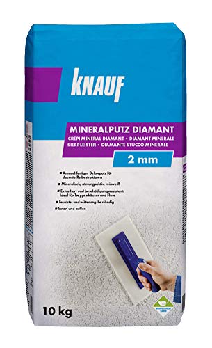 Knauf Mineralputz Diamant 2,0-mm Körnung – mineralischer Dekor-Putz, als Decken-, Wand-Belag oder...