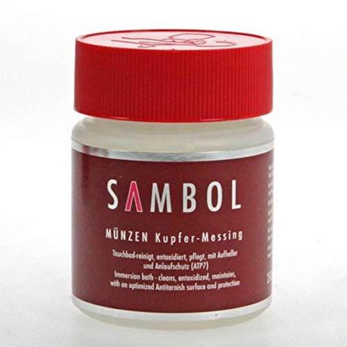 SAFE SAMBOL KUPFER / MESSING MÜNZENWÄSCHE mit 250 ML REINIGUNGSLÖSUNG Nr. 1877 - MÜNZBAD -...