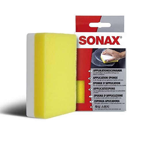 SONAX ApplikationsSchwamm (1 Stück) Spezialschwamm zum Auftragen und Verarbeiten von Polituren,...