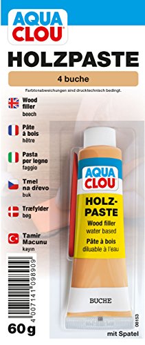 Clou Holzpaste Holzspachtel: innen Holz Spachtelmasse zum Ausbessern von Löchern, Dellen, Rissen in...