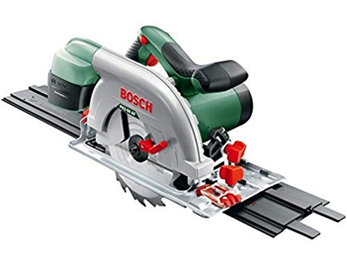 Bosch Home and Garden Kreissäge PKS 66 AF (mit Führungsschiene, 1600 Watt, Grün, im Karton)