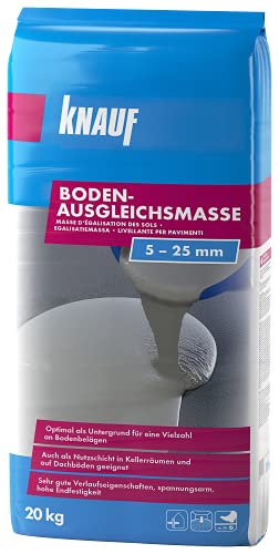 Knauf 125265 20 kg Bodenausgleichsmasse, Fließ-Spachtel, Nivellier-Masse – Estrich für Boden,...