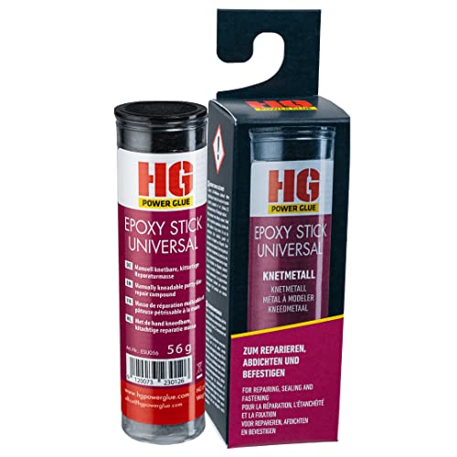 HG POWER GLUE Epoxy Stick - Zwei Komponenten Knete - Metallkleber hochfest wasserfest...