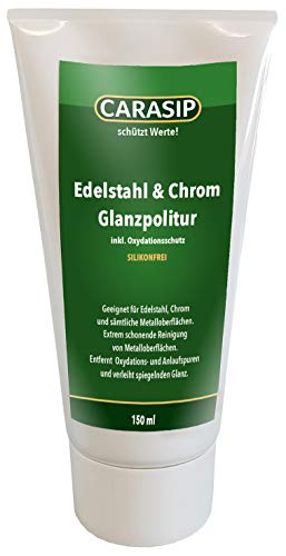 CARASIP Edelstahl & Chrompolitur inkl. Oxydationsschutz, Politur, Polierpaste 150ml