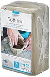 GLOREX 6 8075 301 -Soft Ton weiß 2500 g, natürlicher, besonders weicher und geschmeidiger Ton,...