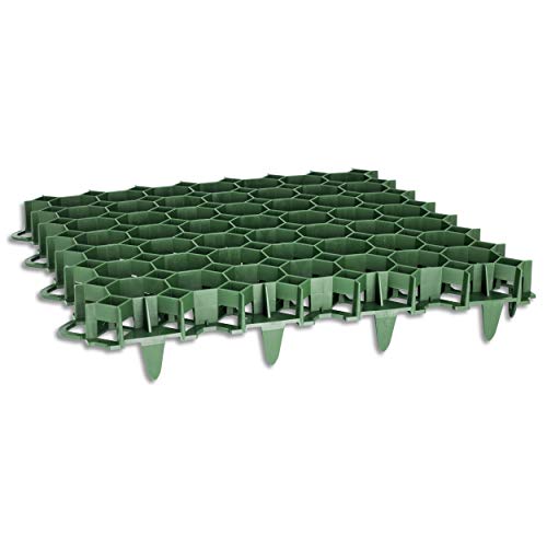 Wohnkult 10 Stück Rasengitter aus Kunststoff grün 50 x 50 x 4 cm Rasengitterplatten Rasenwaben...
