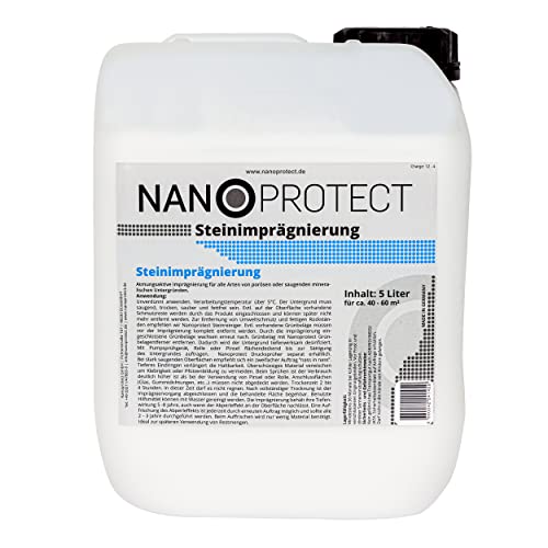Nanoprotect Steinimprägnierung | Profi Qualität | Vorbeugend gegen Grünbelag und Einschmutzung |...