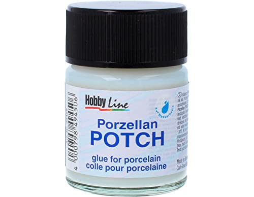 KREUL 49450 - Porzellan Potch, 50 ml Glas, transparenter Serviettenkleber und Lack für Gestaltungen...