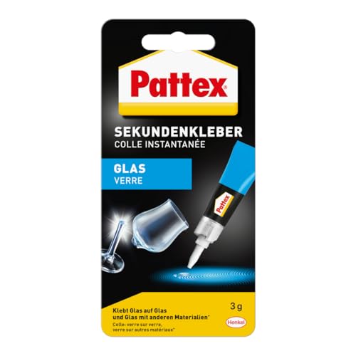 Pattex 1865947 PSV1C Sekundenkleber Glas, 3 g