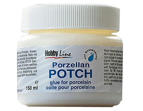 KREUL 49451 - Porzellan Potch, 150 ml Dose, transparenter Serviettenkleber und Lack für...