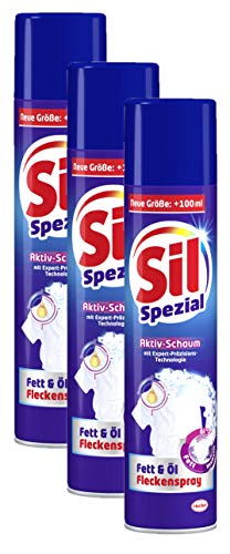 Sil Spezial Aktiv-Schaum 3er Pack Fett und Öl Fleckenspray, 3 x 400 ml