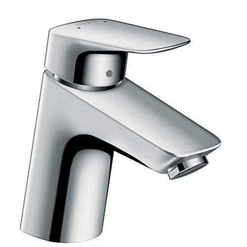 hansgrohe Waschtischarmatur Logis, Wasserhahn Bad mit Auslauf Höhe 70 mm, mit Zugstange, Badarmatur...